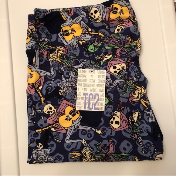 Day Of The Dead Leggings Lularoe Flash 
